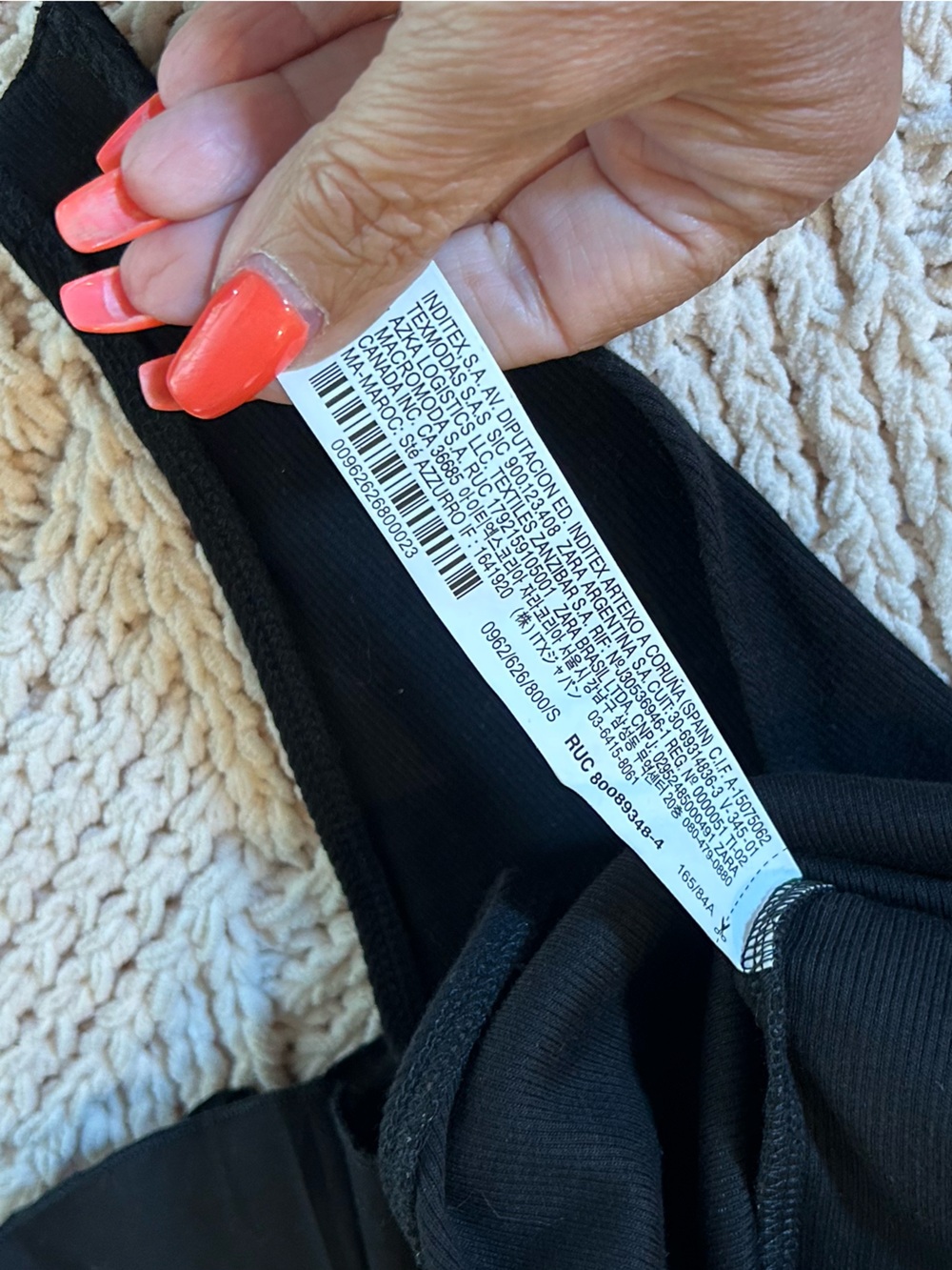 Zara Black Ribbed Ruffle-Sleeve Bodysuit - Picture 4 of 8